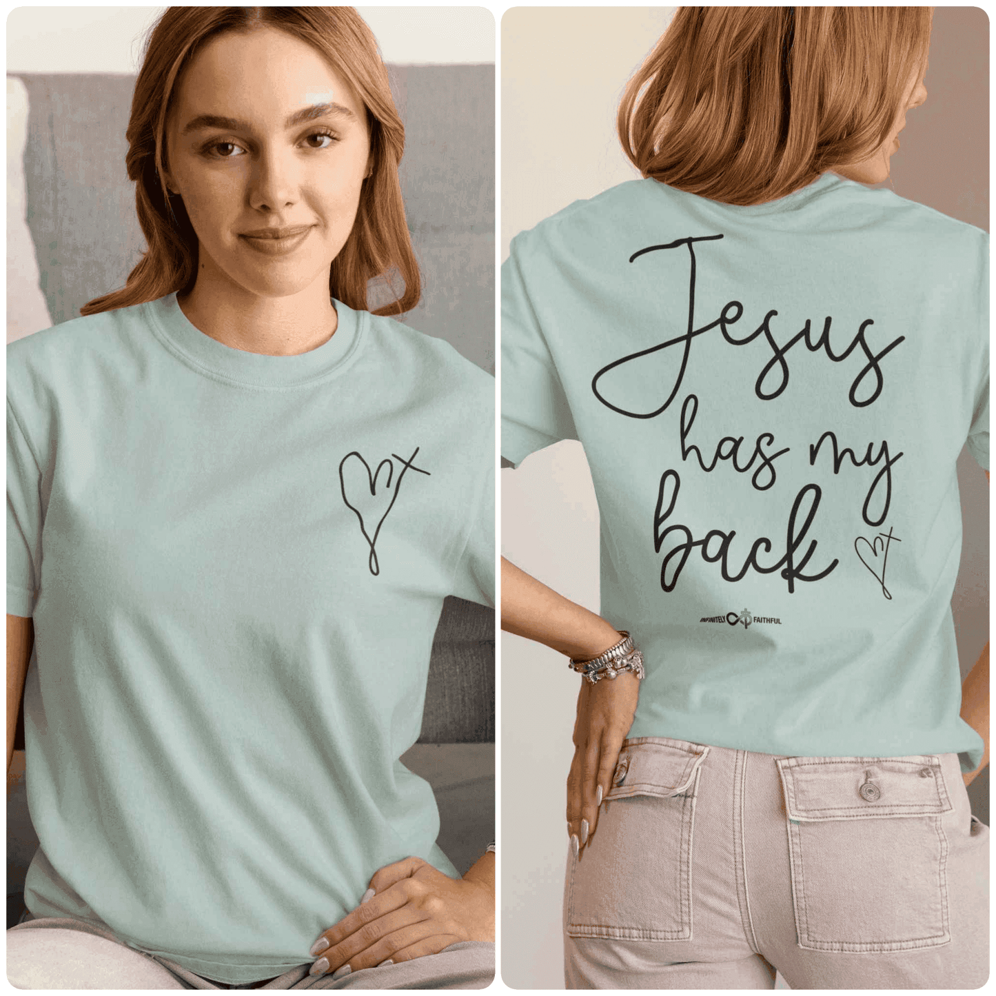 Jesus Has My Back Unisex Tee - Infinitely Faithful