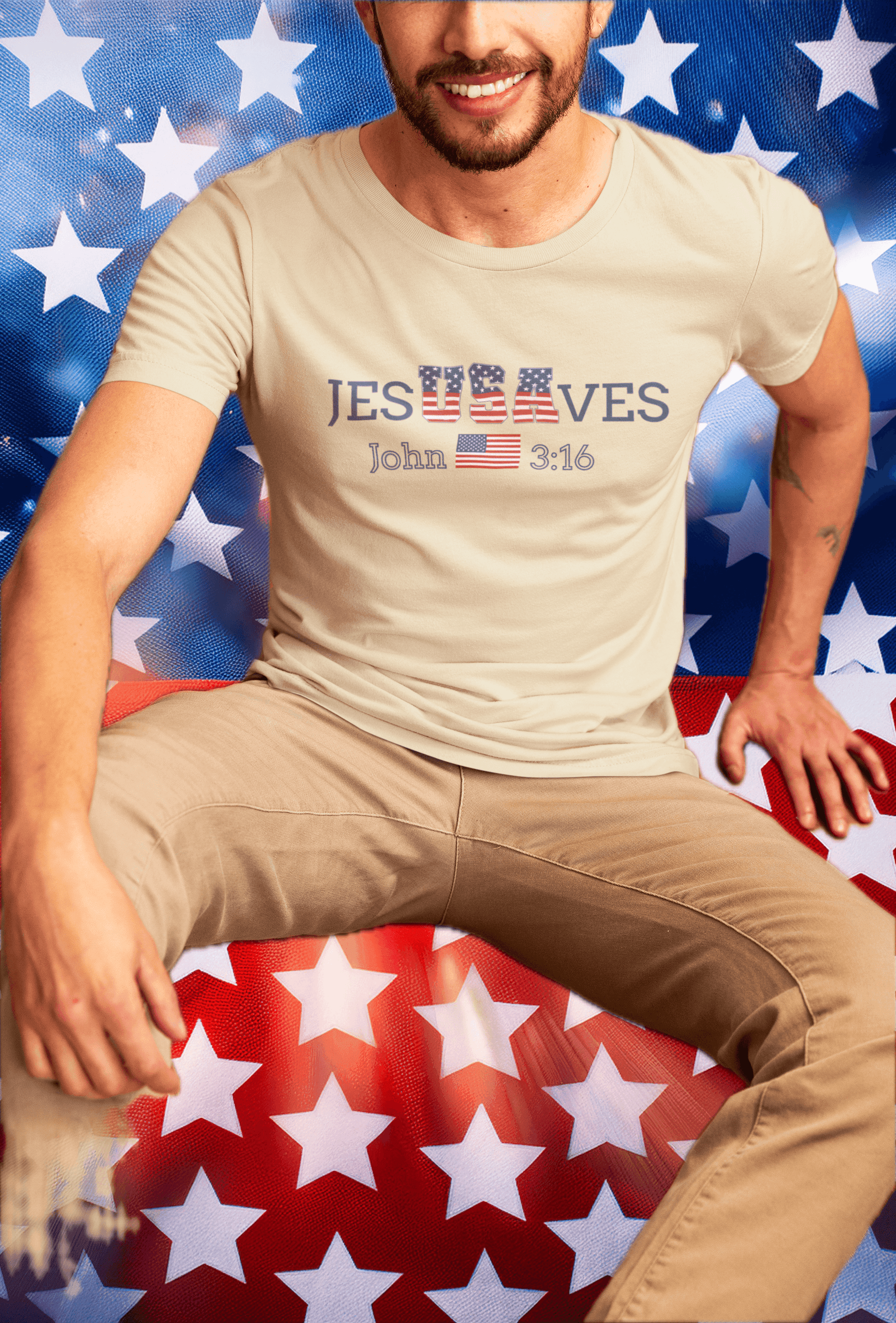 Jesus Saves (USA Edition) Tee - Infinitely Faithful