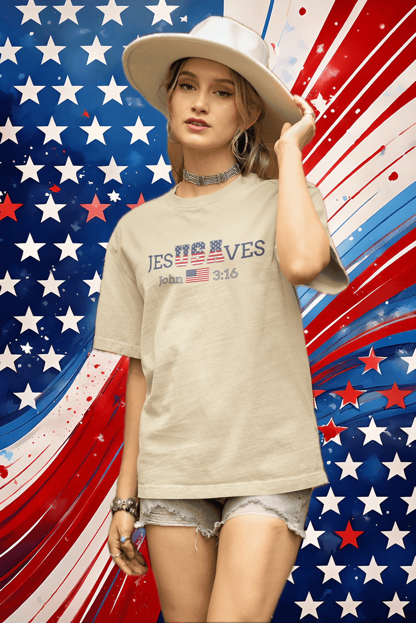 Jesus Saves (USA Edition) Tee - Infinitely Faithful