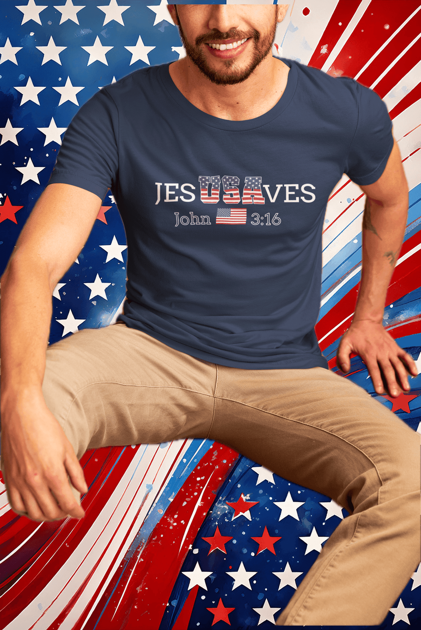 Jesus Saves (USA Edition) Tee - Infinitely Faithful