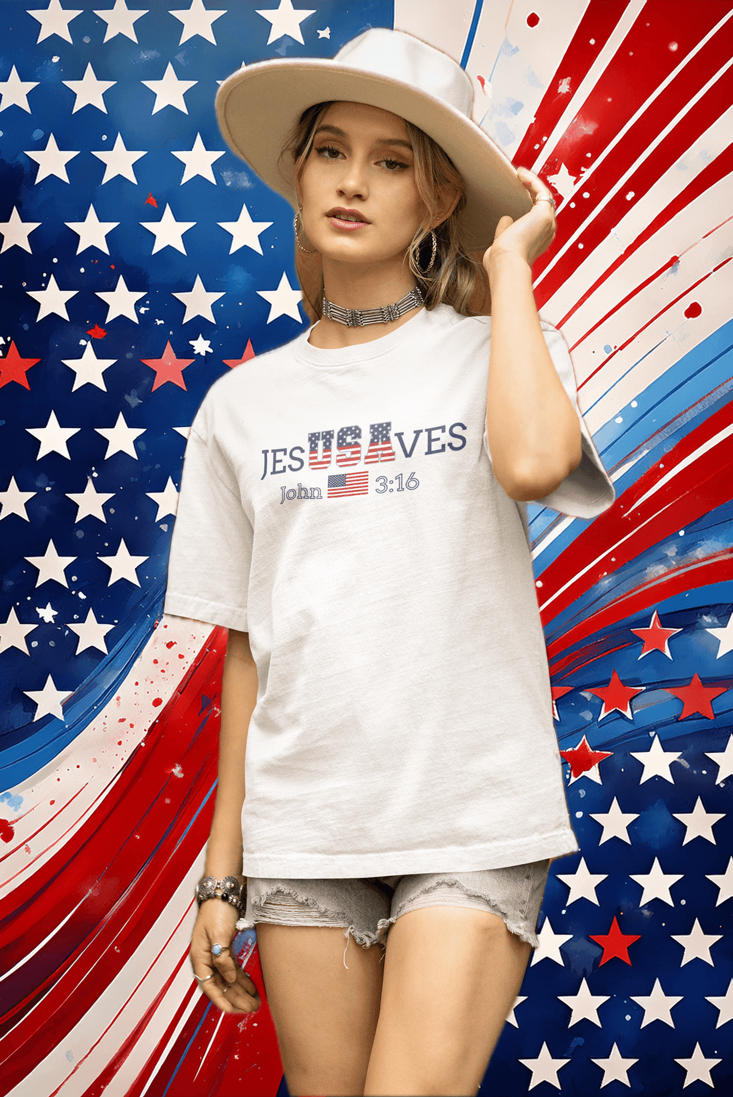 Jesus Saves (USA Edition) Tee - Infinitely Faithful