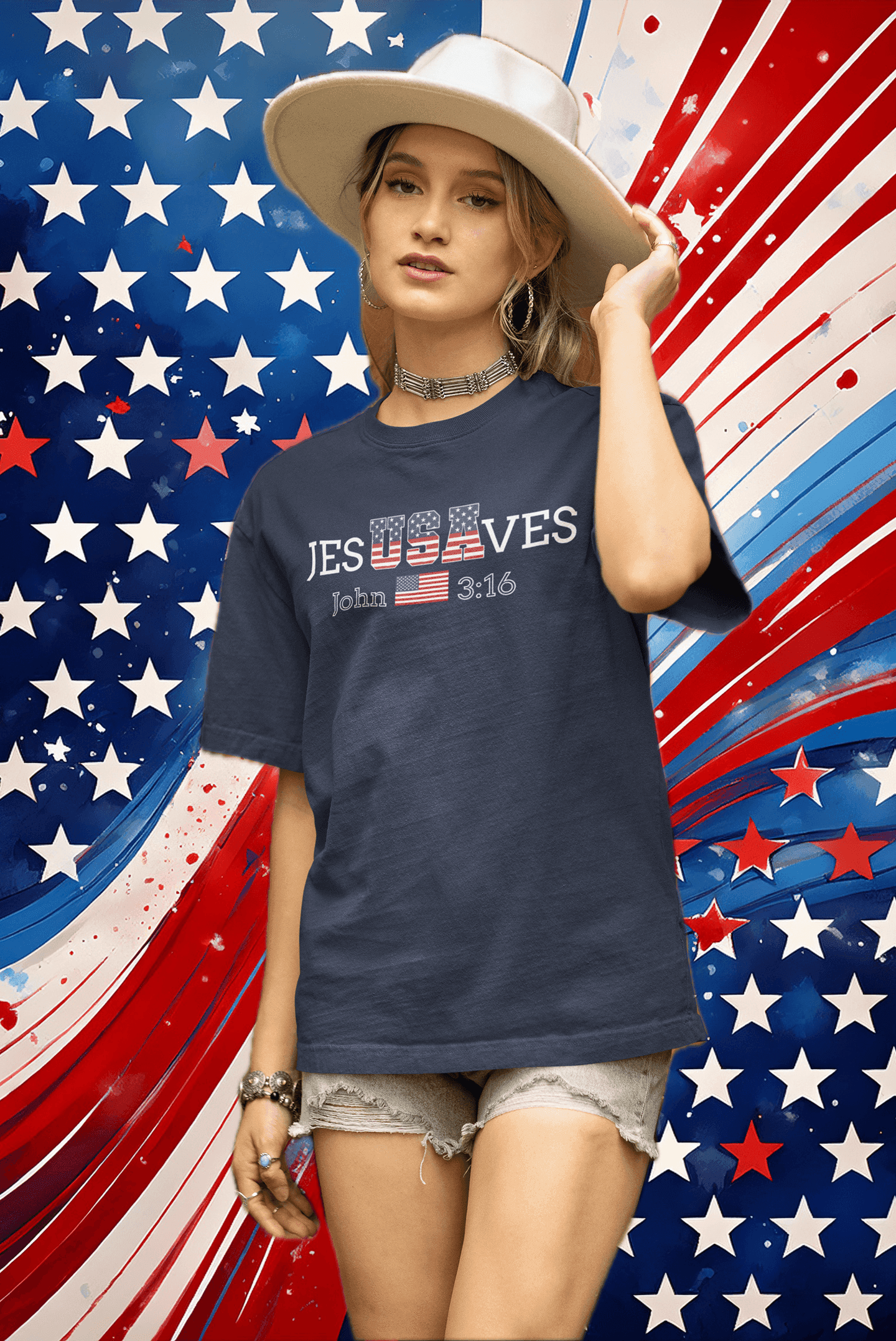 Jesus Saves (USA Edition) Tee - Infinitely Faithful