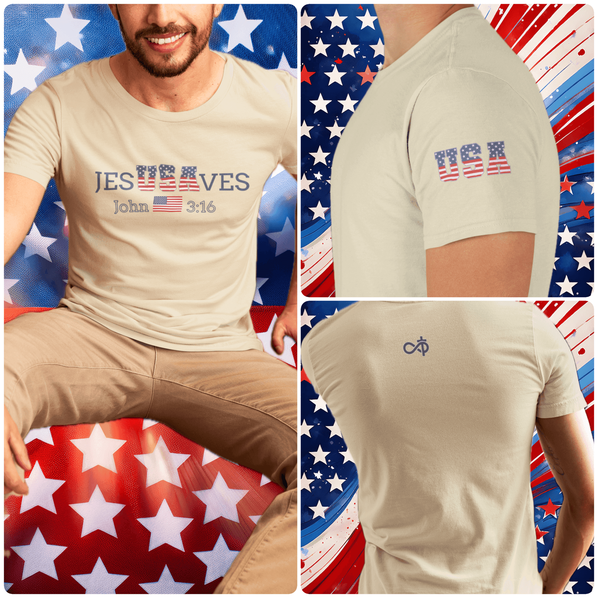 Jesus Saves (USA Edition) Tee - Infinitely Faithful