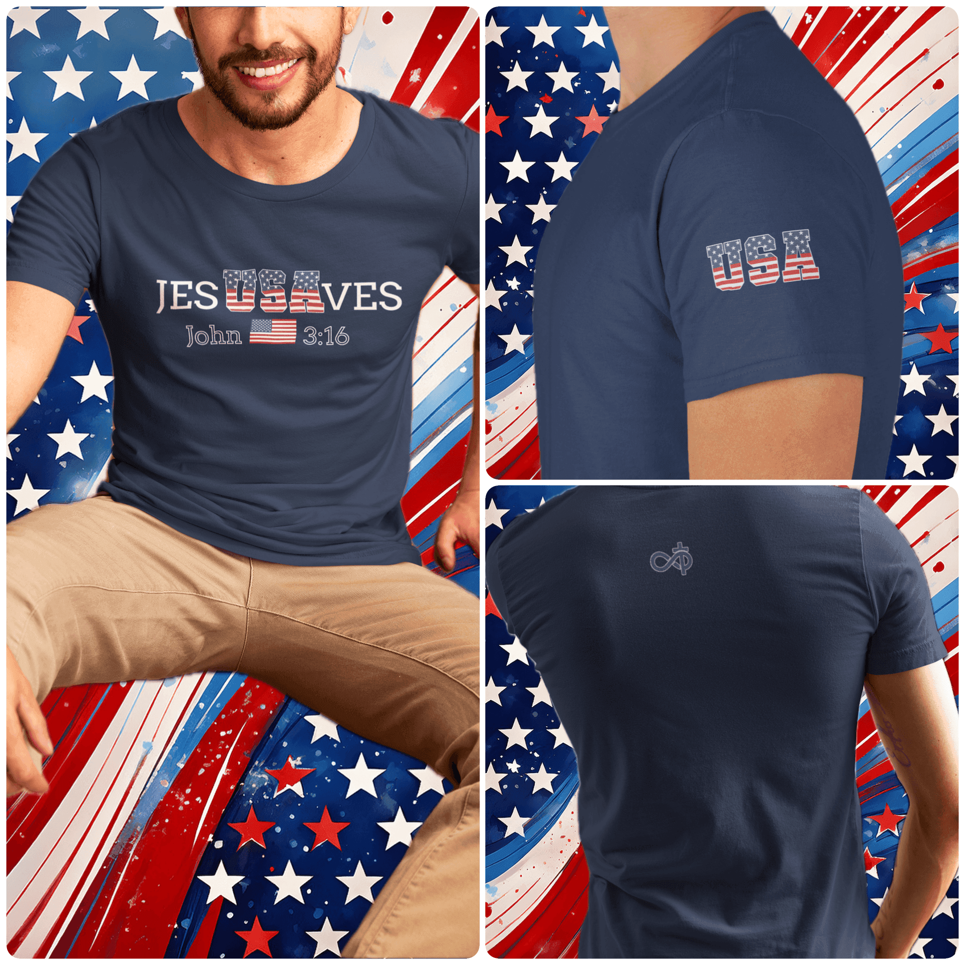 Jesus Saves (USA Edition) Tee - Infinitely Faithful