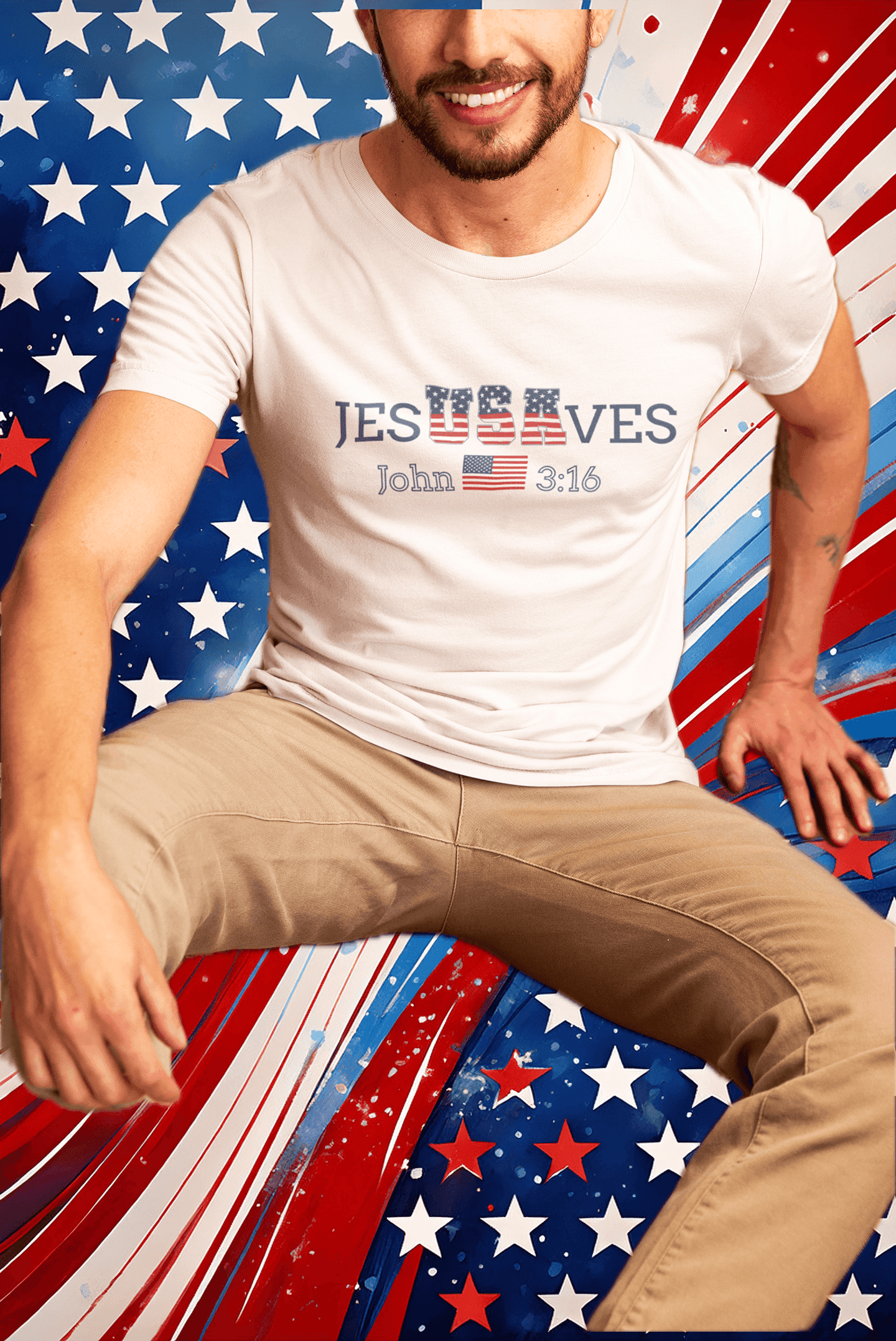 Jesus Saves (USA Edition) Tee - Infinitely Faithful