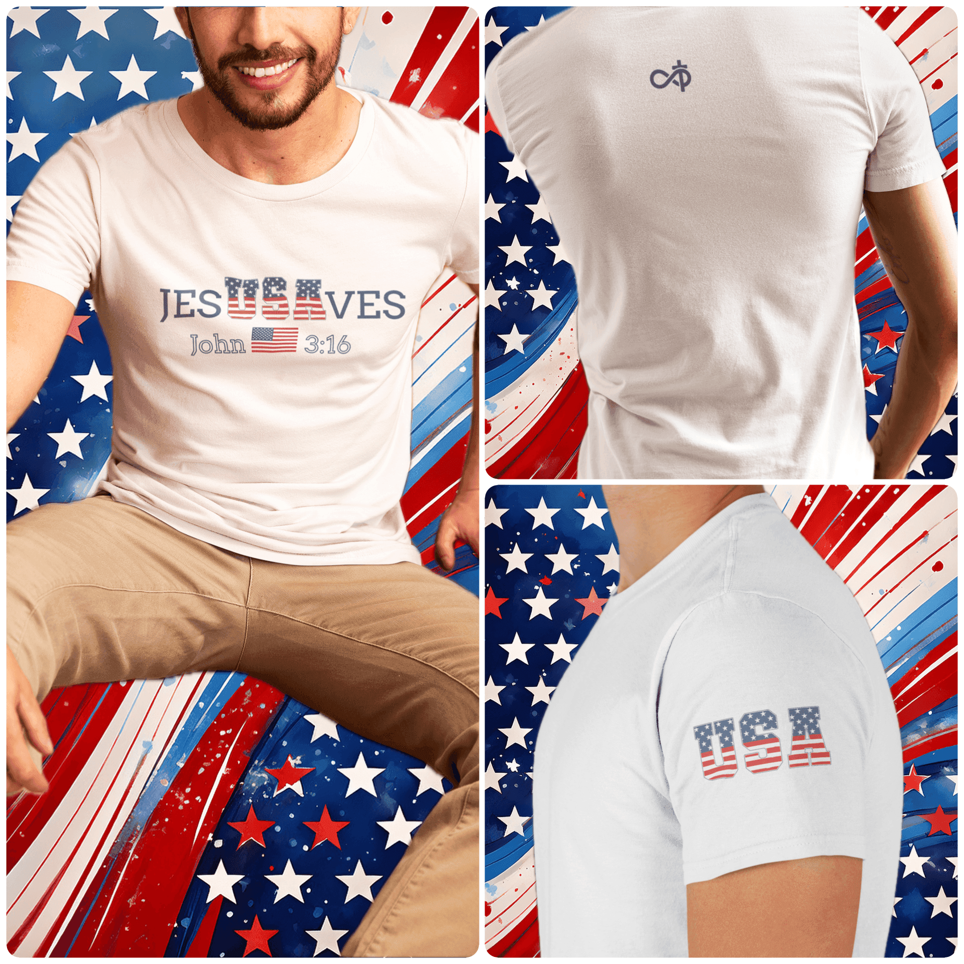 Jesus Saves (USA Edition) Tee - Infinitely Faithful